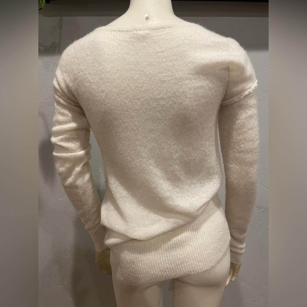 J.Crew Wool and mohair blend Cream Sweater with Button Detail size S - Picture 2 of 7